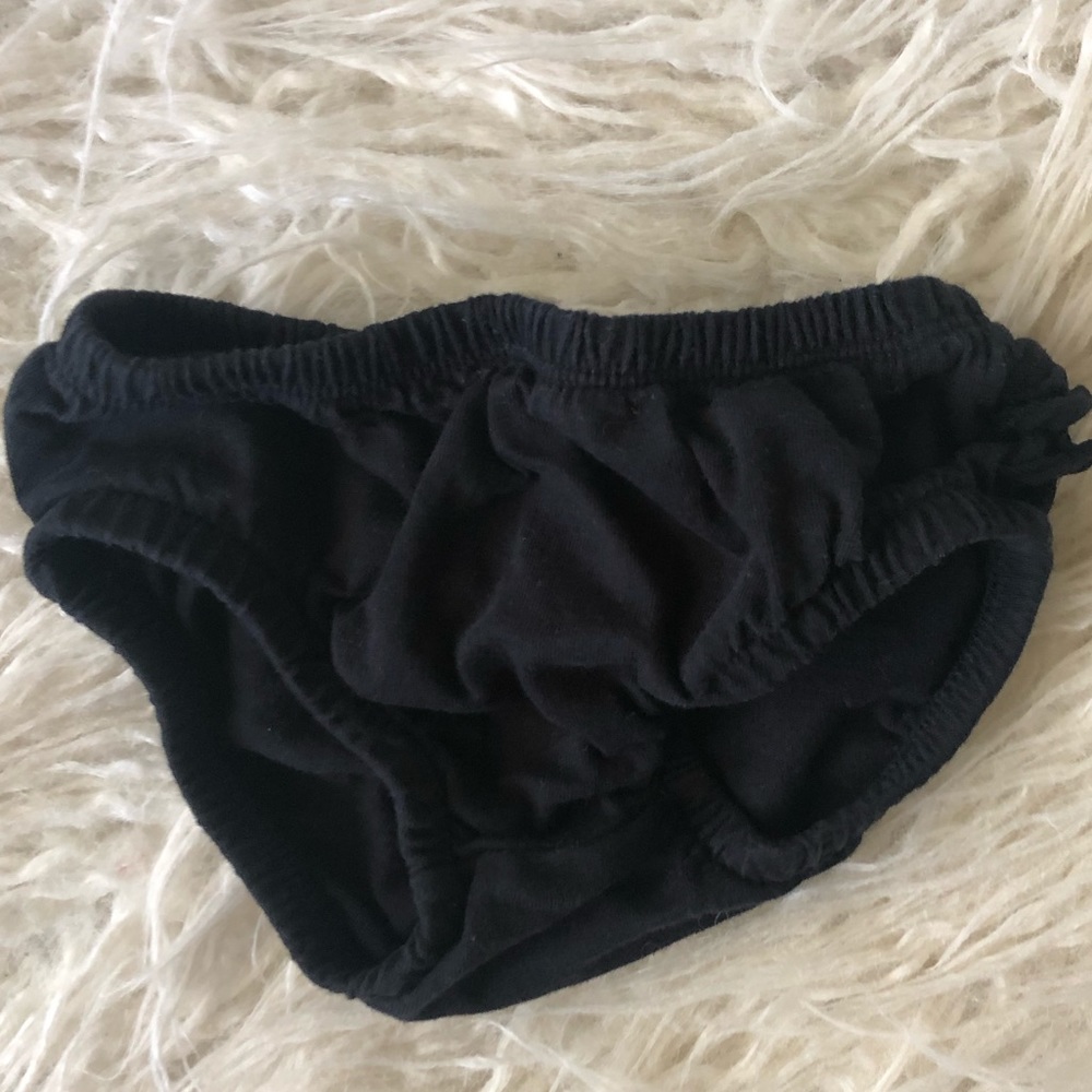 Baby Girl Black Ruffle Bottom Bloomers
